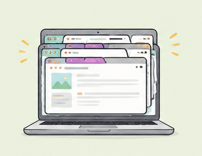 Multiple browser tabs representing mental overload and difficulty focusing with ADHD